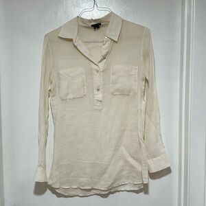 Theory sheer tunic style over shirt. Size medium.